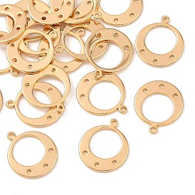 SHEGRACE Brass Pendants, Round Ring Charms, Cadmium Free & Lead Free & Nickel Free, Long-Lasting Plated