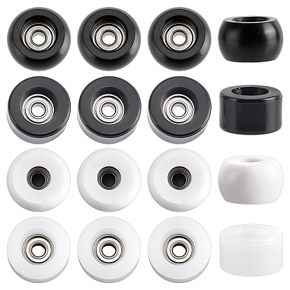 16pcs 4 styles poulie de guidage à gorge en U revêtue de POM roulement à rouleaux, avec découverte de plastique ABS