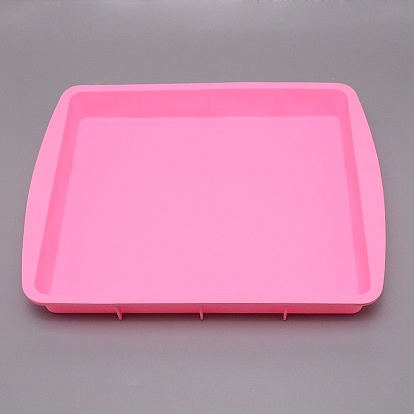 Molde de pastel de silicona, moldes para pasteles antiadherentes, Rectángulo