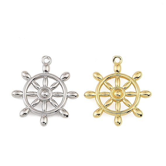 Brass Pendants, Helm Charms, Rack Plating, Long-Lasting Plated, Cadmium Free & Lead Free