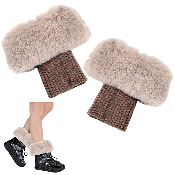 Носки из акрилового волокна и шерстяной пряжи на голенище, гетры