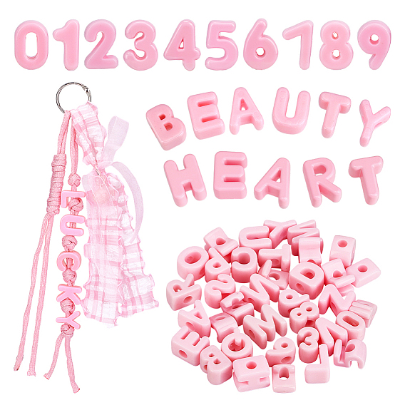 36 шт 36 стили акриловые европейские бусины, бусины с большим отверстием, розовые