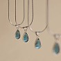Ожерелья из сплава смолы с подвеской в виде капли для женщин, голубой