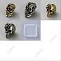 4Pcs 4 Styles Outdoor EDC Tool Brass Parachute Rope European Beads, Large Hole Beads, Skull with Spider