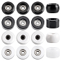 16Pcs 4 Styles POM Coated U Groove Guide Pulley Wheel Roller Bearing, with ABS Plastic Finding