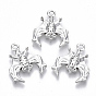 Tibetan Style Alloy Pendants, Lead Free & Cadmium Free, Bat