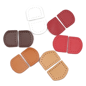 Étiquettes d'étiquettes en cuir en forme d'arc, pour les jeans de bricolage, , , accessoires de chapeau