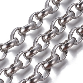 304 inoxydable chaînes rolo en acier, chaînes belcher, non soudée