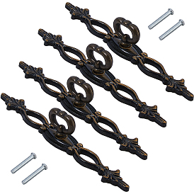 4шт. ручки для шкафов из сплава, с железными винтами