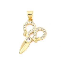 Латунные микро проложить кубического циркония подвески, без кадмия и без свинца, ножницы чары