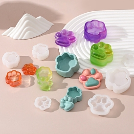 Paw Print DIY Silicone Storage Molds, Resin Casting Molds, For UV Resin