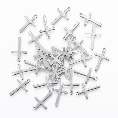 201 Stainless Steel Tiny Cross Charms