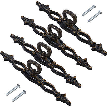 4шт. ручки для шкафов из сплава, с железными винтами