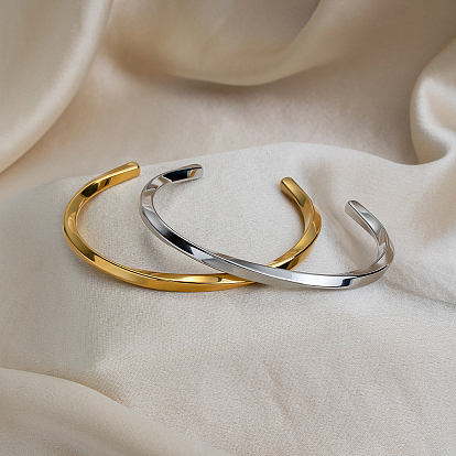 Винтажные европейские и американские браслеты-манжеты из нержавеющей стали для женщин