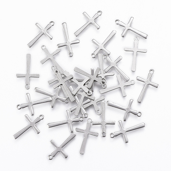 201 Stainless Steel Tiny Cross Charms