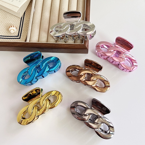 Пластиковые заколки-коготь в форме цепочки, аксессуары для волос для женщин и девочек