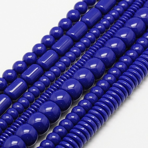 Mixed Shapes Imitation Amber Resin Beads Strands, 3~14x6~13mm, Hole: 1~2mm, about 23~200pcs/strand, 15.5 inch