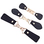 3 Style Alloy Sew on Turn Twist Clasp Lock, with Leather, for DIY Handbag Shoulder Bag Purse Sweater Making