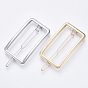 Alloy Hollow Geometric Hair Pin, Ponytail Holder Statement, Hair Accessories for Women, Cadmium Free & Lead Free, Rectangle