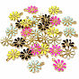 Alloy Pendants, Spray Painted/with Enamel, with Bead Container, Flower and Daisy