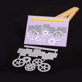 Wheel Gear Carbon Steel Cutting Dies Stencils, for DIY Scrapbooking/Photo Album, Decorative Embossing DIY Paper Card, Punk Style