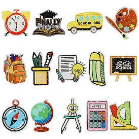 28pcs 14 styles pendentifs en acrylique imprimés recto verso pour la fête des enseignants