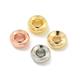 Rack Plating Brass Spacer Beads, Long-Lasting Plated, Cadmium Free & Lead Free, Disc