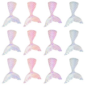 30шт 4 цвета светящиеся прозрачные кабошоны из смолы, имитация рыбьего хвоста, светится в темноте