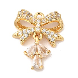 Латунные микро проложить кубического циркония подвески, без никеля , бантом