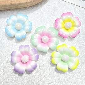 Непрозрачные кабошоны из смолы, цветок