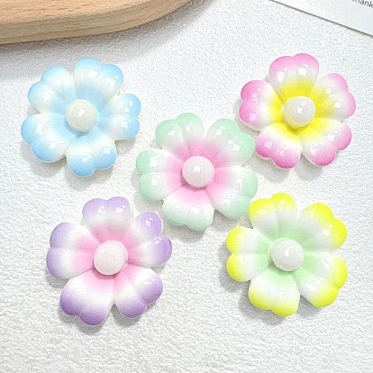 Непрозрачные кабошоны из смолы, цветок