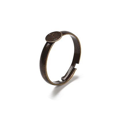 Латуни баз площадку кольцо, без свинца, без кадмия и без никеля , регулируемый, лоток : 6 мм, 17 мм