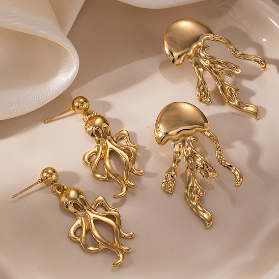304 серьги-гвоздики из нержавеющей стали для женщин, золотые