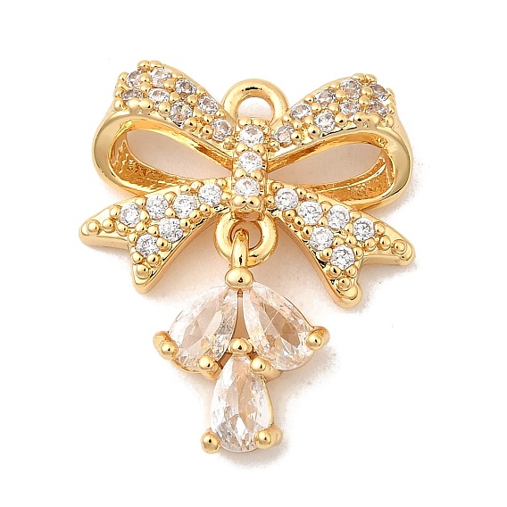 Латунные микро проложить кубического циркония подвески, без никеля , бантом