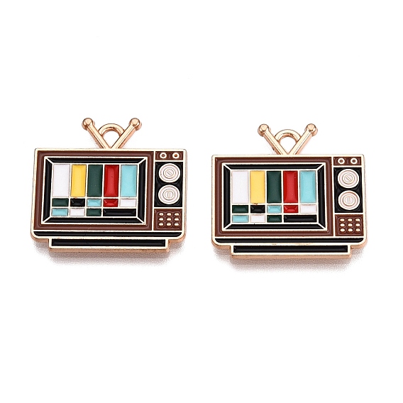 Подвески из эмали и сплава, без свинца и без кадмия, очарование телевизоров, золотые