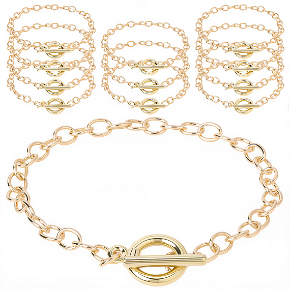 12шт. браслеты-цепочки из сплава для женщин и мужчин