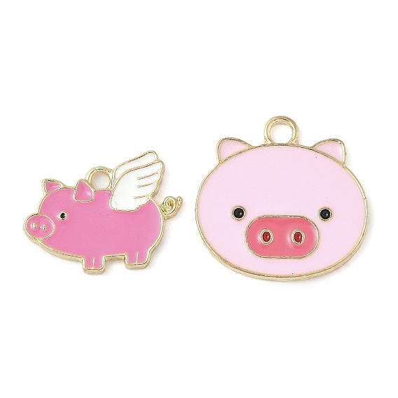 Подвески из сплава eanmel, свинья, золотые