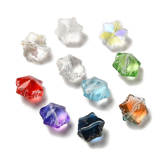 Прозрачные стеклянные бусины, Рождественские снежинки