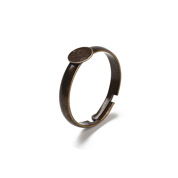 Латуни баз площадку кольцо, без свинца, без кадмия и без никеля , регулируемый, лоток : 6 мм, 17 мм