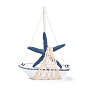 Украшения из натурального дерева в средиземноморском стиле, парусник с морскими звездами