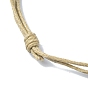 Fabrication de bracelets réglables en cordon de coton ciré, avec 304 anneaux de saut ouverts en acier inoxydable, convient aux breloques de connecteur