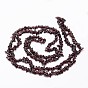 Chips Natural Garnet Beads Strands, 3~8x3~12x3~5mm, Hole: 1mm, about 32 inch