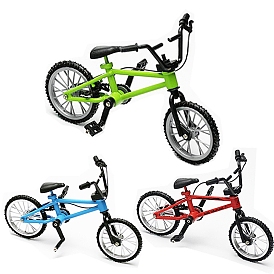 Miniature Alloy Bicycle, for Dollhouse Accessories Pretending Prop Decorations, Tyre Random Style