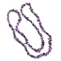 Natural Amethyst Chip Beads Strands, Dyed