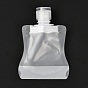 PET Plastic Travel Bags, Matte Style Empty Refillable Bags, Rectangle with Caps, for Cosmetics