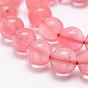 Cherry Quartz Glass Bead Strands, Round