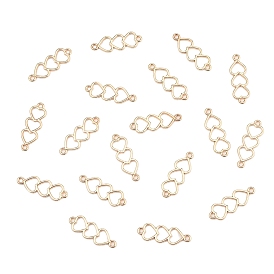 50 шт. подвески из сплава в тибетском стиле, тройные сердечные связи