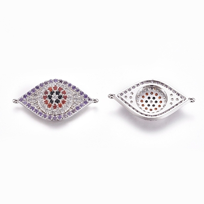 Соединители из латуни с микропаве и кубическим цирконием, злые глаза