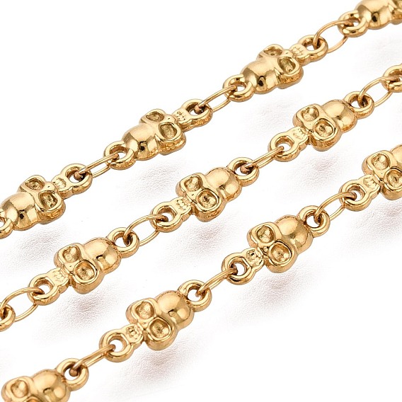 5м 304 звенья цепи из нержавеющей стали с черепом, пайки, с катушкой, ионное покрытие (ip)