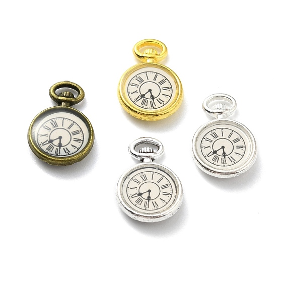 Подвески из эмали и сплава, часы